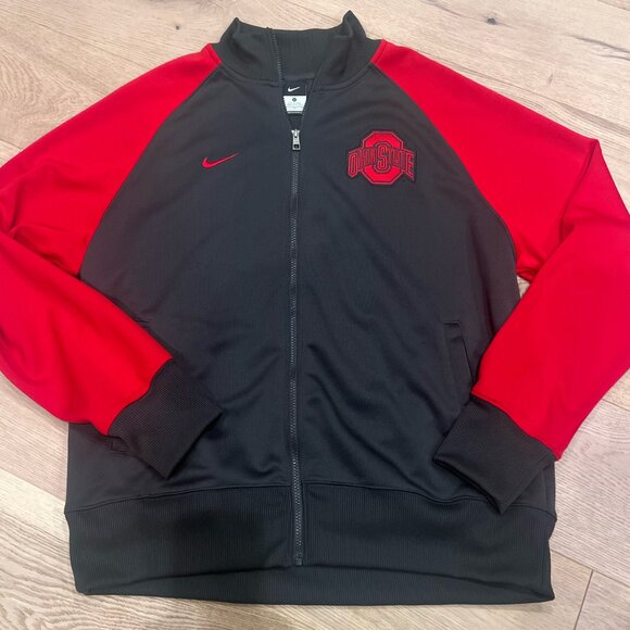 Nike Ohio State Buckeyes Zipper Jacket Men's XL Red & Black - Picture 1 of 2